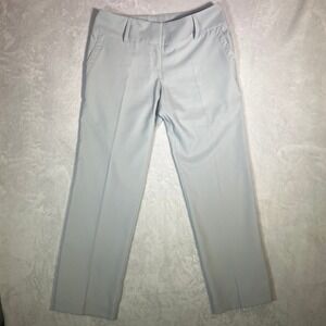 Adidas Climalite Womens Golf Pants Size 12 Light Grey Straight Leg Trousers